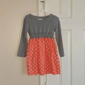 Gray and Coral toddler dress